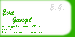 eva gangl business card